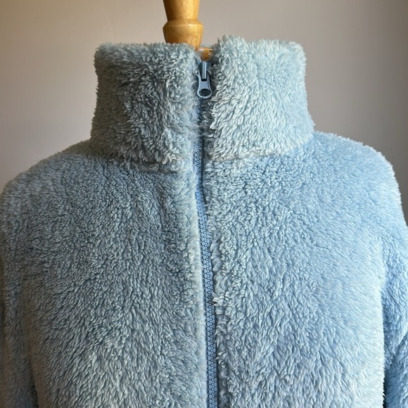 Old Navy Full Zip Sherpa Jacket Baby light Blue Small EUC - Picture 2 of 6